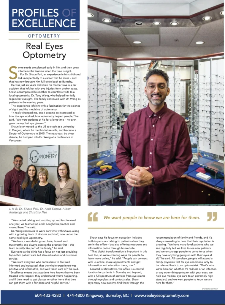 Profiles of Excellence in Burnaby Now: Dr. Shaun Pati