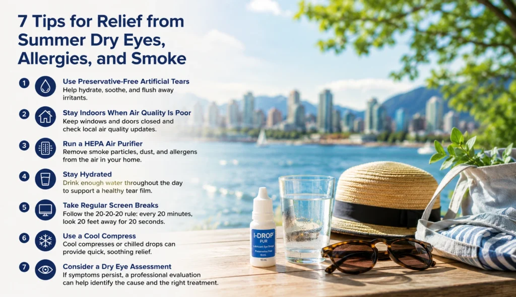 Summer Wildfires, Smog and Dry Eyes: 7 Tips to Cope in a Changing Climate 3 Summer Dry Eyes
