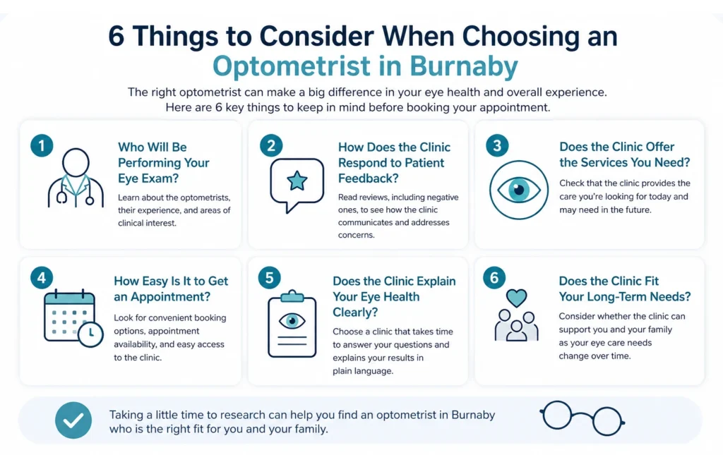 Optometrist Vancouver Guide: 6 Questions to Ask Before Choosing an Eye Doctor 1 Choosing your optometrist vancouver