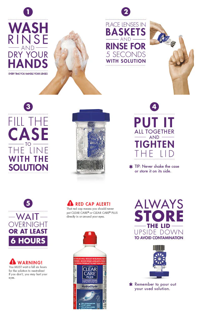 Clear Care Plus with Hydraglyde | #1 Optometry Recommended Peroxide Solution for Dry Eyes 2 clear care plus