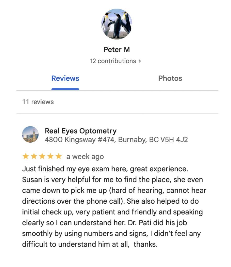 Hard of Hearing Eye Exams in Burnaby: Inclusive and Stress Free 2 hard of hearing eye exams in Burnaby at Metrotown