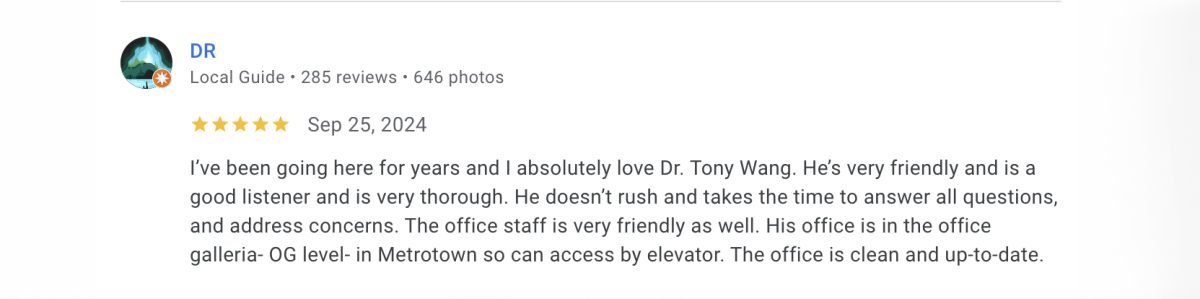Dr. Tony Wang: A Recommended Optometrist in Burnaby at Metrotown 7 Dr. Tony Wang's Review